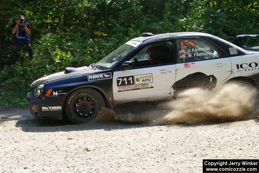 John Farrow / Michael Farrow Subaru WRX on SS1, Thorpe Tower I.