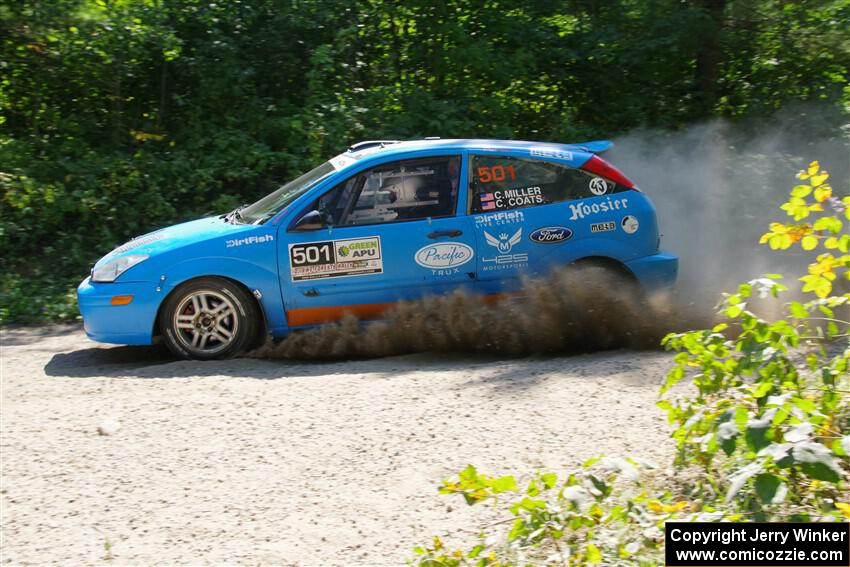 Chris Miller / Crystina Coats Ford Focus ZX3 on SS1, Thorpe Tower I.