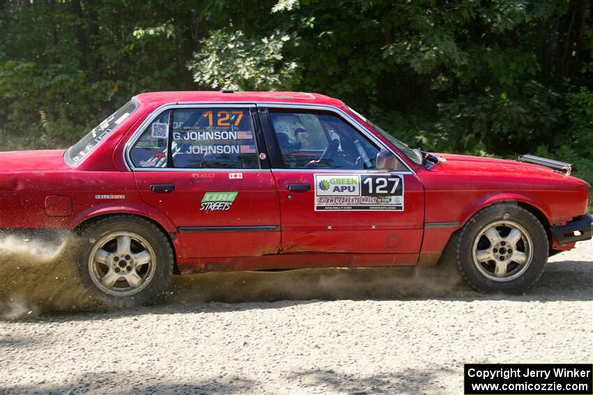 Levi Johnson / Griffin Johnson BMW 325e on SS2, Refuge I.