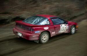 Dave LaFavor / Bob LaFavor slide their Eagle Talon through a fast sweeper on SS1.