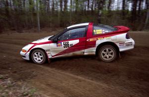 Matt Huuki / Janell Huuki drift nicely through a 90-left on SS2 in their Eagle Talon.