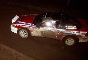 Mike Cienkosz / Yurek Cienkosz drift their Mitsubishi Eclipse GSX through a sweeper at night.