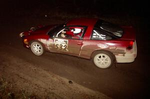 Dave LaFavor / Bob LaFavor drift their Eagle Talon through a sweeper at night.