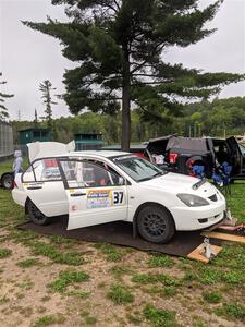 Andrew Bockheim / Salvatore LoPresti Mitsubishi Lancer before the event.