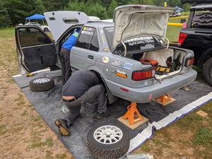 Dexter Clark / Bryce Proseus Nissan Sentra SE-R before the event.