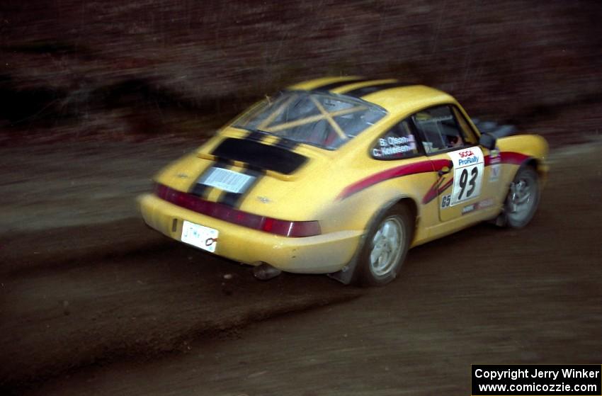 Bob Olson / Conrad Ketelsen drift their Porsche 911 through a sweeping left on SS1.