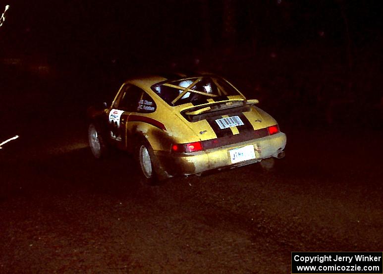 Bob Olson / Conrad Ketelsen at speed in their Porsche 911 at night. They DNF'ed late in the event.