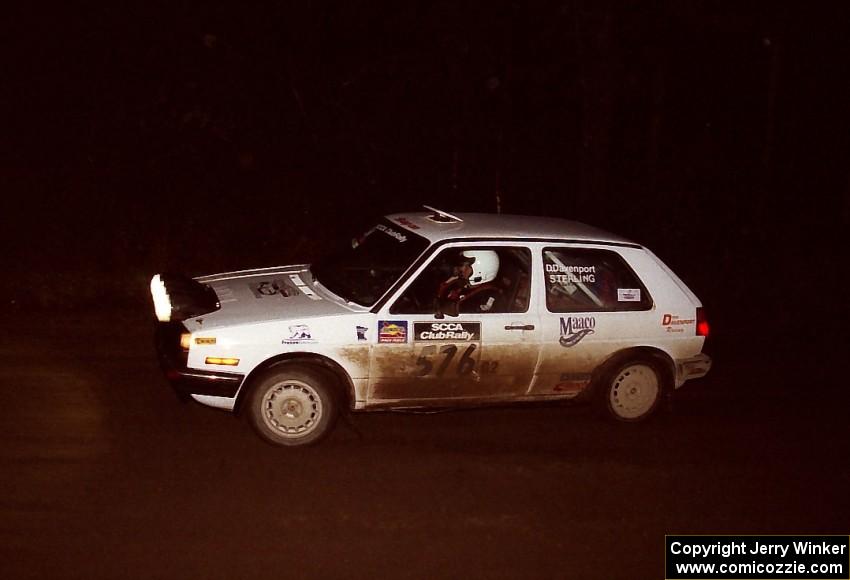 The Doug Davenport / Rob Bohn VW Golf didn't make it to the finish of the event.