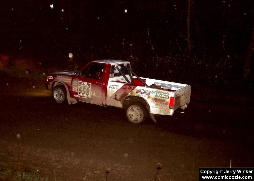 Jim Cox / Kaari Cox at speed at night in their Chevy S-10.