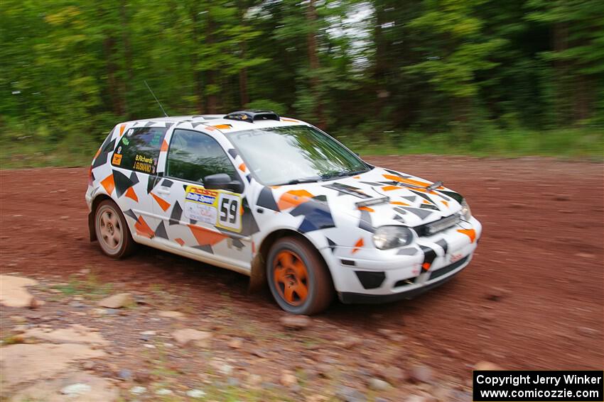 John Gusmano / Blake Richards VW GTI on SS2, Norway South I.