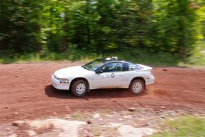The '0' car, a Mitshibishi Exclipse GSX, on SS3, Norway North I.