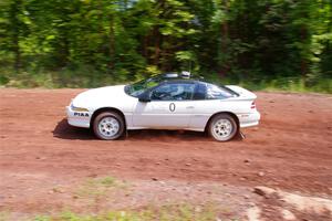 The '0' car, a Mitshibishi Exclipse GSX, on SS3, Norway North I.