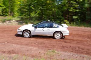 The '0' car, a Mitshibishi Exclipse GSX, on SS3, Norway North I.
