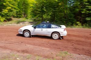 The '0' car, a Mitshibishi Exclipse GSX, on SS3, Norway North I.