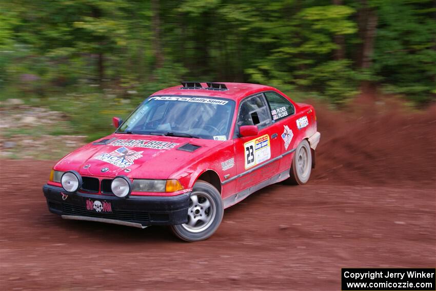 Barry Pilcher / Josh Pilcher BMW 325is on SS3, Norway North I.