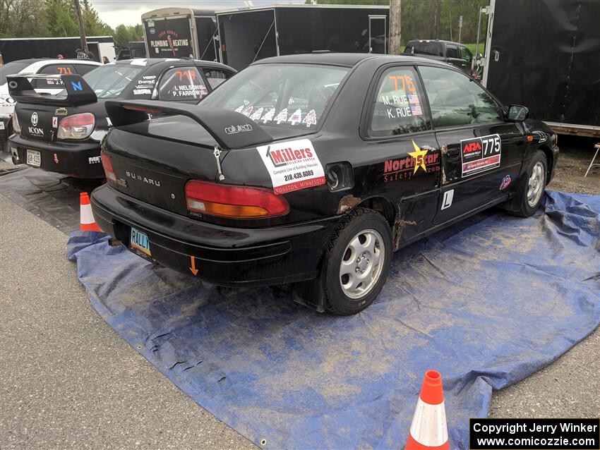 Kristian Rue / Mark Rue Subaru Impreza 2.5RS before the event.