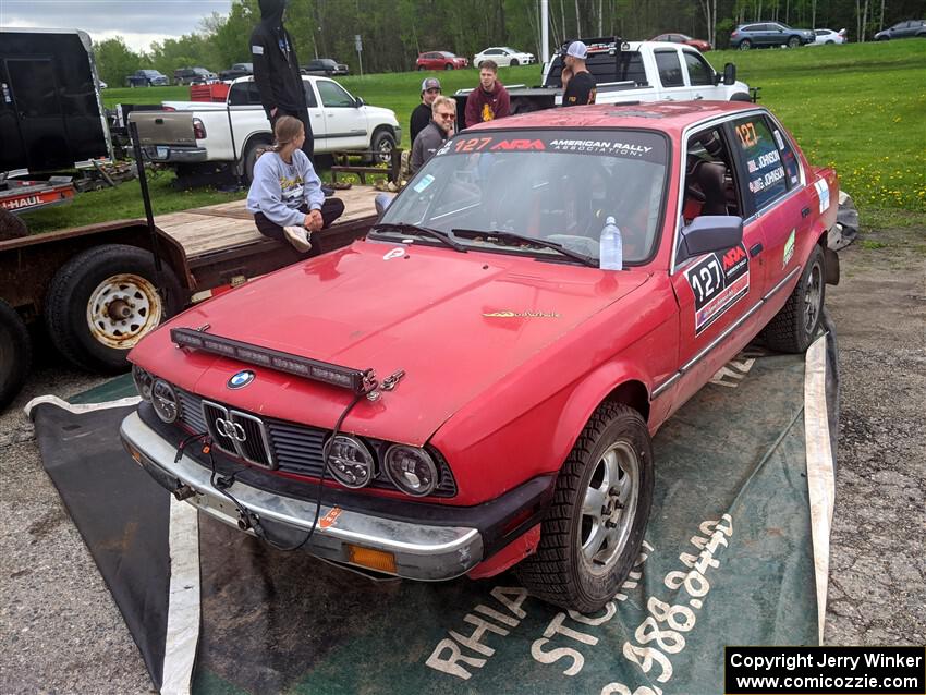 Levi Johnson / Griffin Johnson BMW 325e before the event.