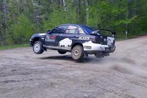 John Farrow / Michael Farrow Subaru WRX on SS1, Parkway I.