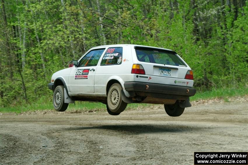Josh Nykanen / Connor Himes VW GTI on SS1, Parkway I.