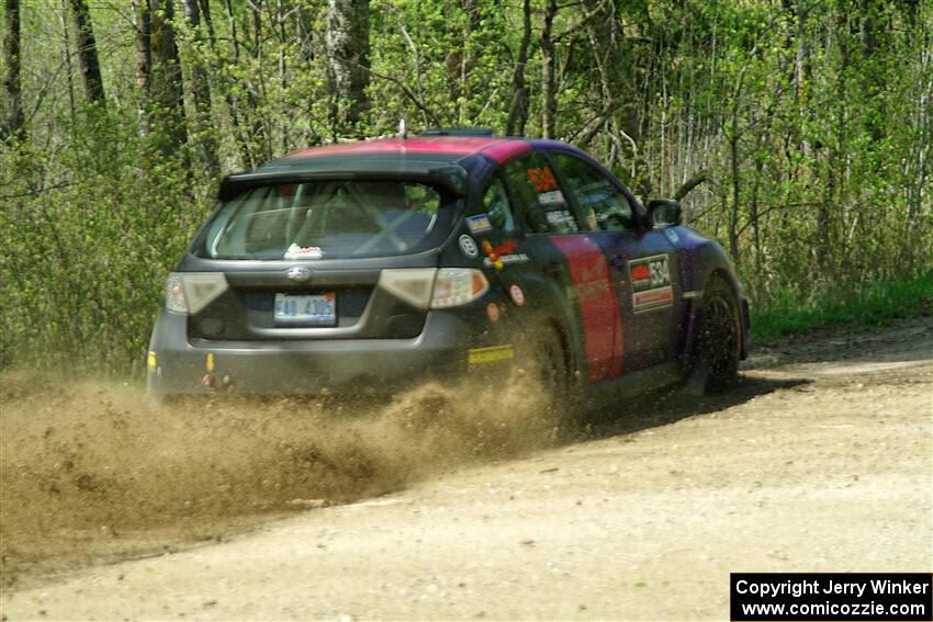 Silas Himes / Charlotte Himes Subaru WRX STi on SS2, Blue Trail I.