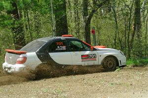 Jason Cook / Maggie Tu Subaru WRX on SS2, Blue Trail I.