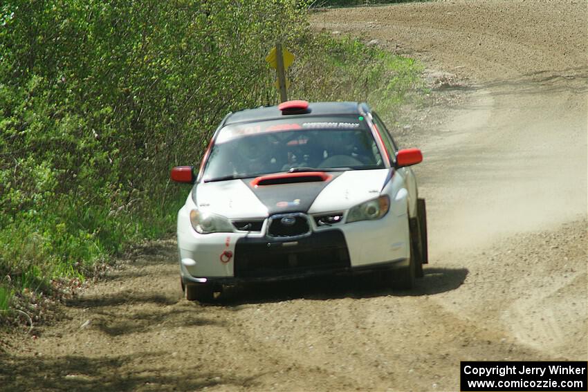 Jason Cook / Maggie Tu Subaru WRX on SS2, Blue Trail I.