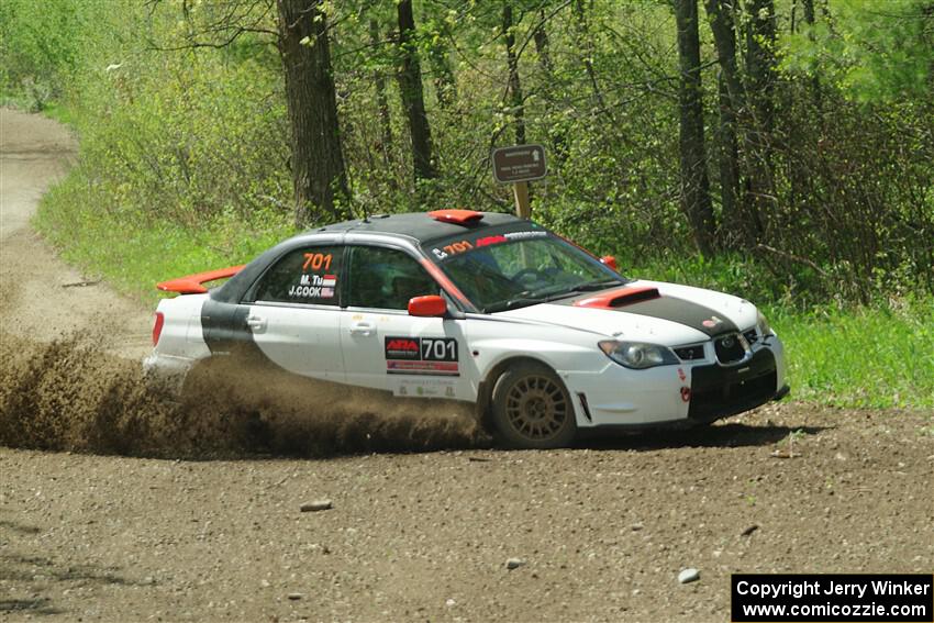 Jason Cook / Maggie Tu Subaru WRX on SS2, Blue Trail I.