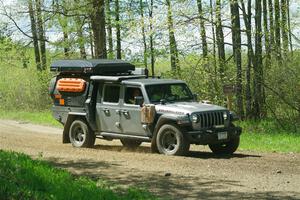 A Jeep Wrangler sweeps SS2, Blue Trail I.