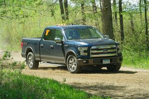 A Ford F-150 sweeps SS2, Blue Trail I.