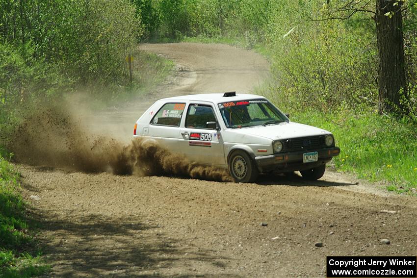 Josh Nykanen / Connor Himes VW GTI on SS2, Blue Trail I.