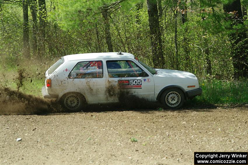Josh Nykanen / Connor Himes VW GTI on SS2, Blue Trail I.