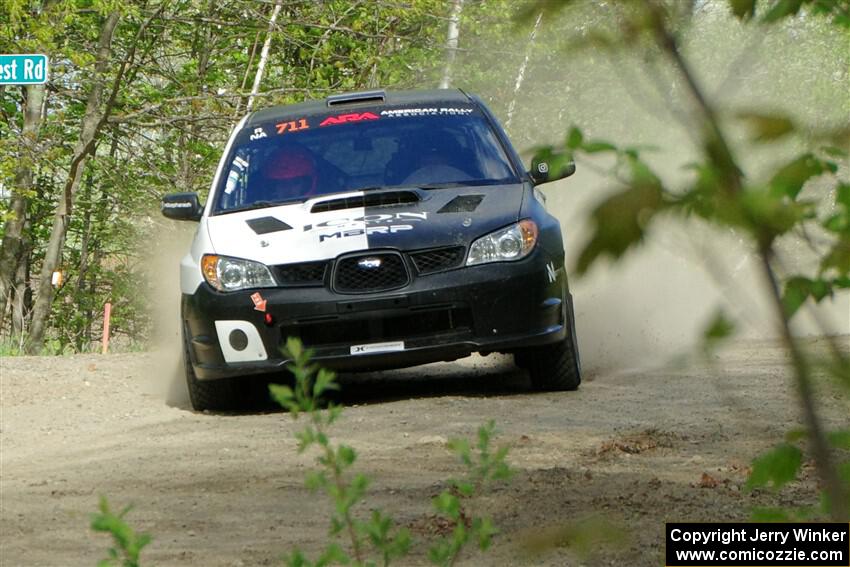 John Farrow / Michael Farrow Subaru WRX on SS4, Parkway II.
