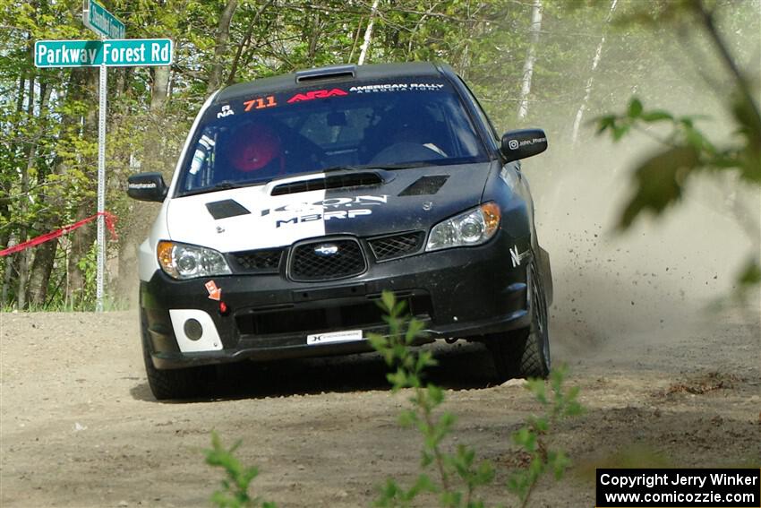 John Farrow / Michael Farrow Subaru WRX on SS4, Parkway II.