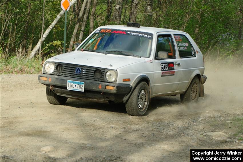 Josh Nykanen / Connor Himes VW GTI on SS4, Parkway II.