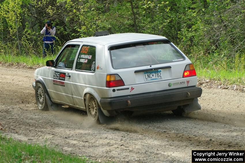 Josh Nykanen / Connor Himes VW GTI on SS4, Parkway II.