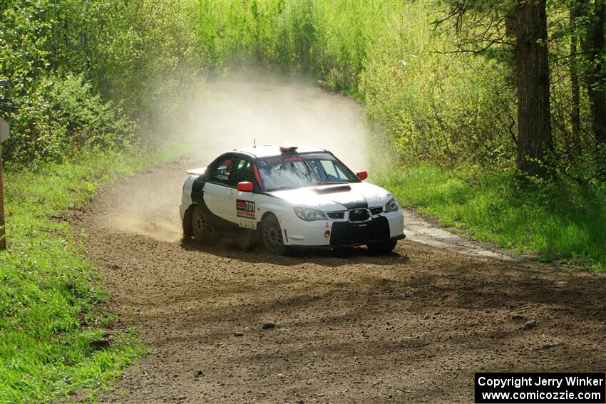 Jason Cook / Maggie Tu Subaru WRX on SS5, Blue Trail II.