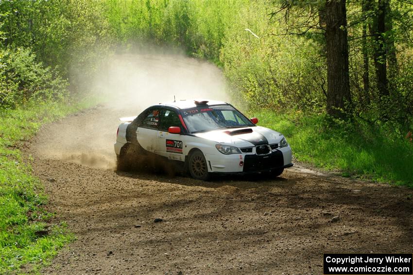 Jason Cook / Maggie Tu Subaru WRX on SS5, Blue Trail II.