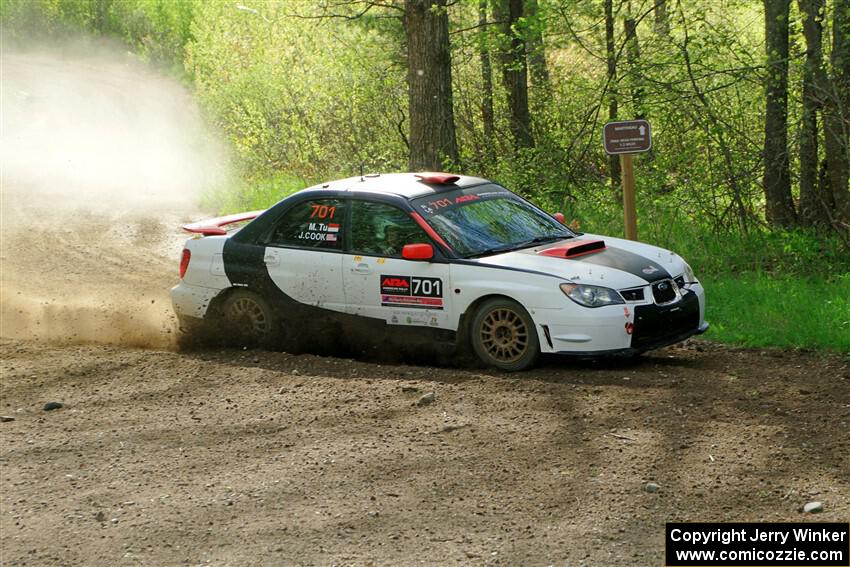Jason Cook / Maggie Tu Subaru WRX on SS5, Blue Trail II.