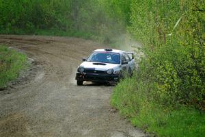 Peter Farrow / Ian Nelson Subaru WRX on SS5, Blue Trail II.