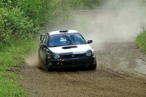 Peter Farrow / Ian Nelson Subaru WRX on SS5, Blue Trail II.