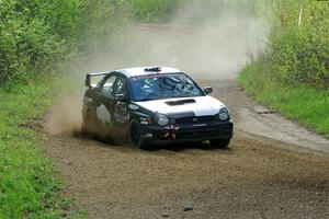 Peter Farrow / Ian Nelson Subaru WRX on SS5, Blue Trail II.