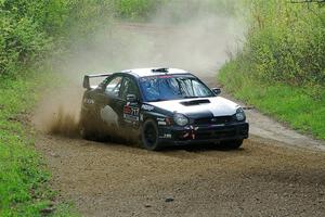 Peter Farrow / Ian Nelson Subaru WRX on SS5, Blue Trail II.