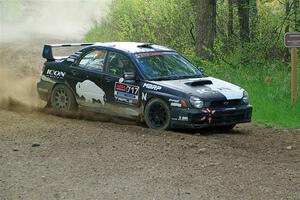Peter Farrow / Ian Nelson Subaru WRX on SS5, Blue Trail II.
