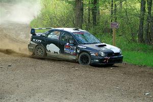 Peter Farrow / Ian Nelson Subaru WRX on SS5, Blue Trail II.