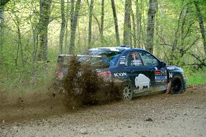 Peter Farrow / Ian Nelson Subaru WRX on SS5, Blue Trail II.