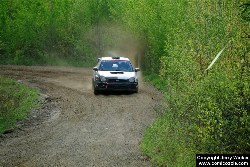 Peter Farrow / Ian Nelson Subaru WRX on SS5, Blue Trail II.
