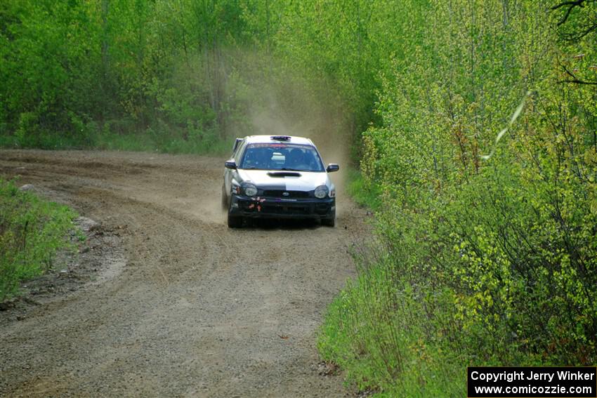 Peter Farrow / Ian Nelson Subaru WRX on SS5, Blue Trail II.