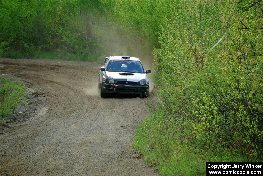 Peter Farrow / Ian Nelson Subaru WRX on SS5, Blue Trail II.