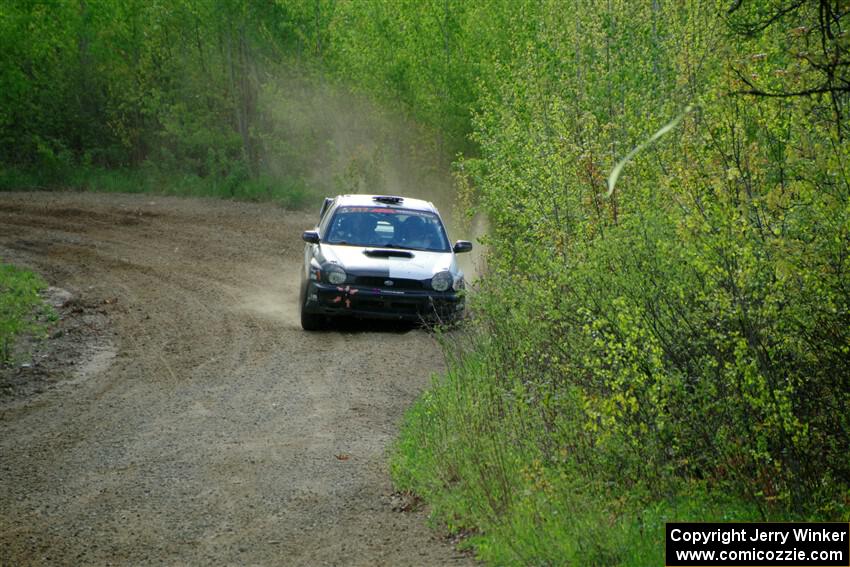 Peter Farrow / Ian Nelson Subaru WRX on SS5, Blue Trail II.