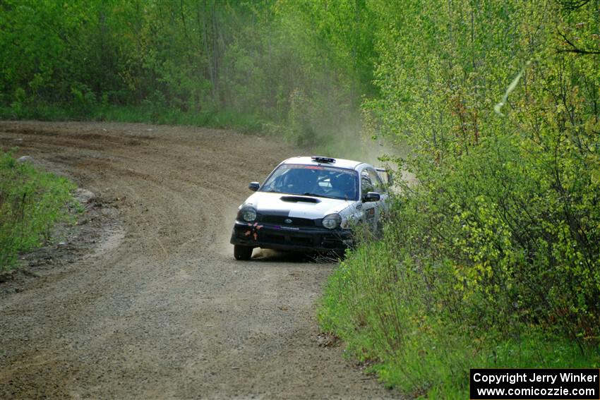 Peter Farrow / Ian Nelson Subaru WRX on SS5, Blue Trail II.